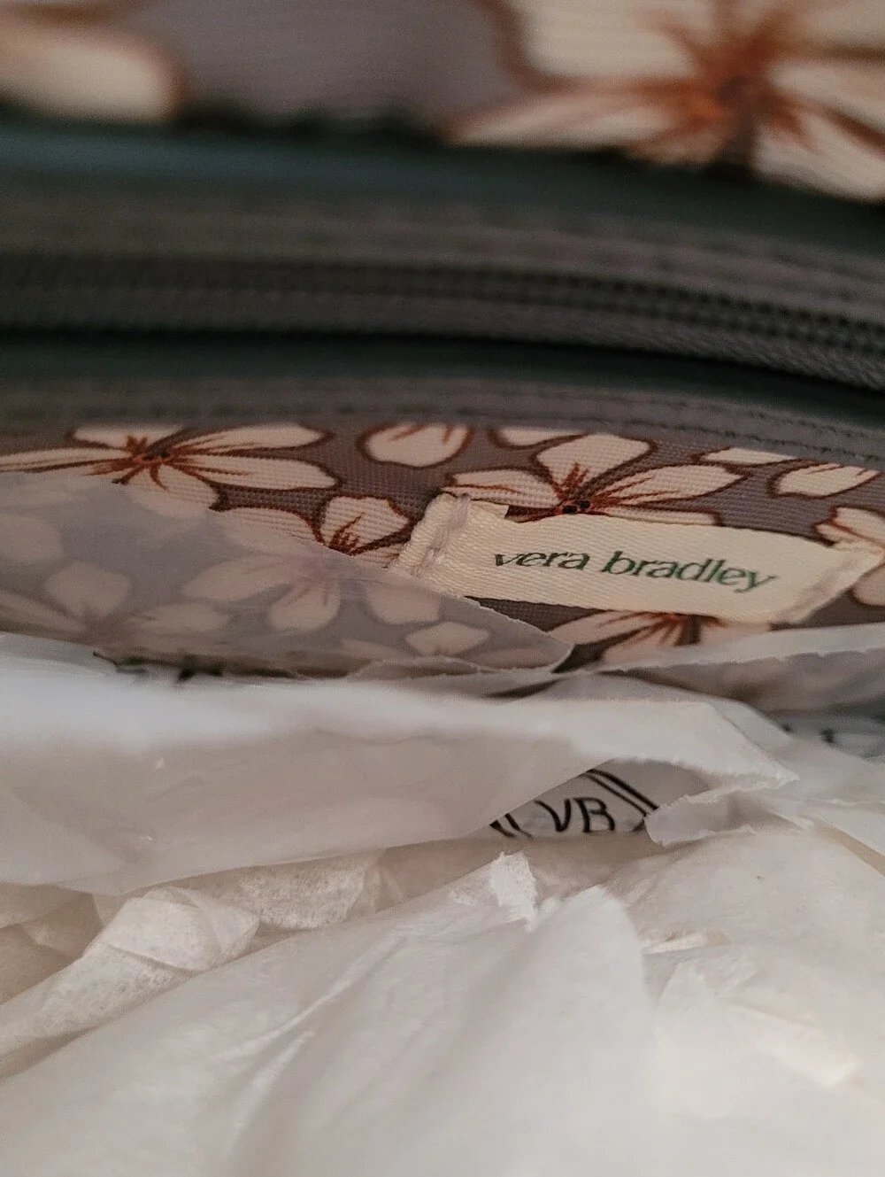 Vera Bradley Hobo Crossbody In Faux Leather Quiet Shade Gray